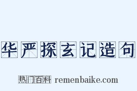华严探玄记造句是什么意思的图片